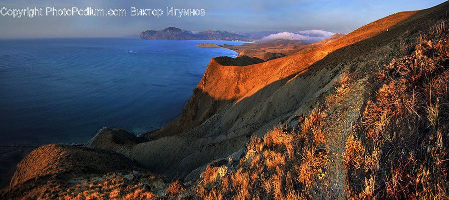 Cliff, Outdoors, Promontory, Coast, Sea