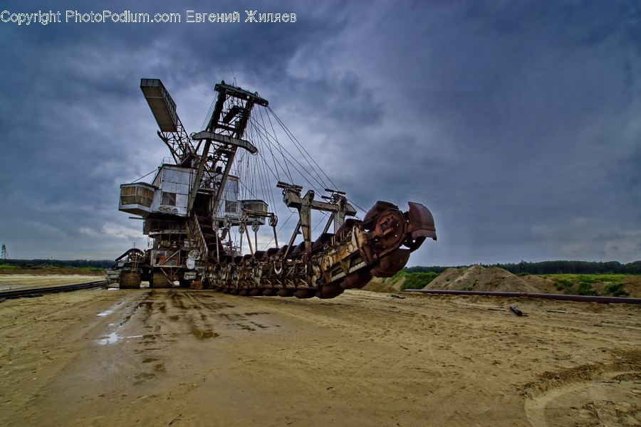 Mining, Bulldozer, Tractor, Vehicle, Dirt Road