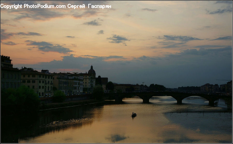 Dawn, Dusk, Red Sky, Sky, Sunrise, Sunset, Bridge