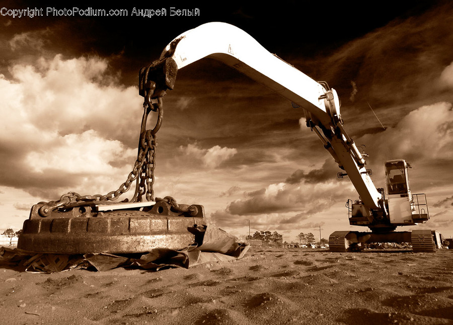 Bulldozer, Tractor, Vehicle, Construction, Trailer Truck