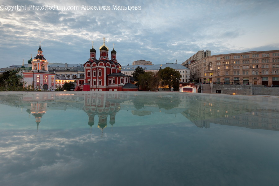 Fountain, Water, Hotel, Resort, Architecture