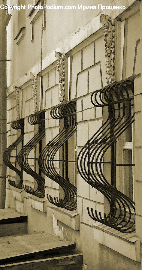 Banister, Handrail, Balcony, Calligraphy, Handwriting, Text