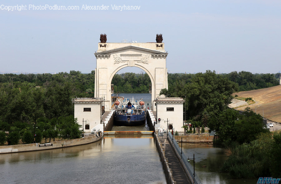 Canal, Outdoors, River, Water, Arch