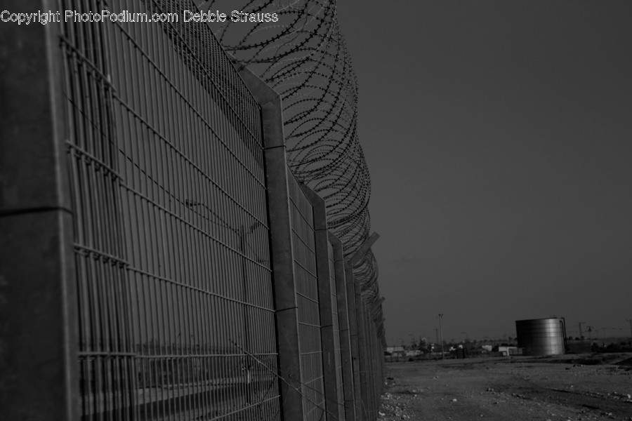 Fence, City, Downtown, Urban, Alley