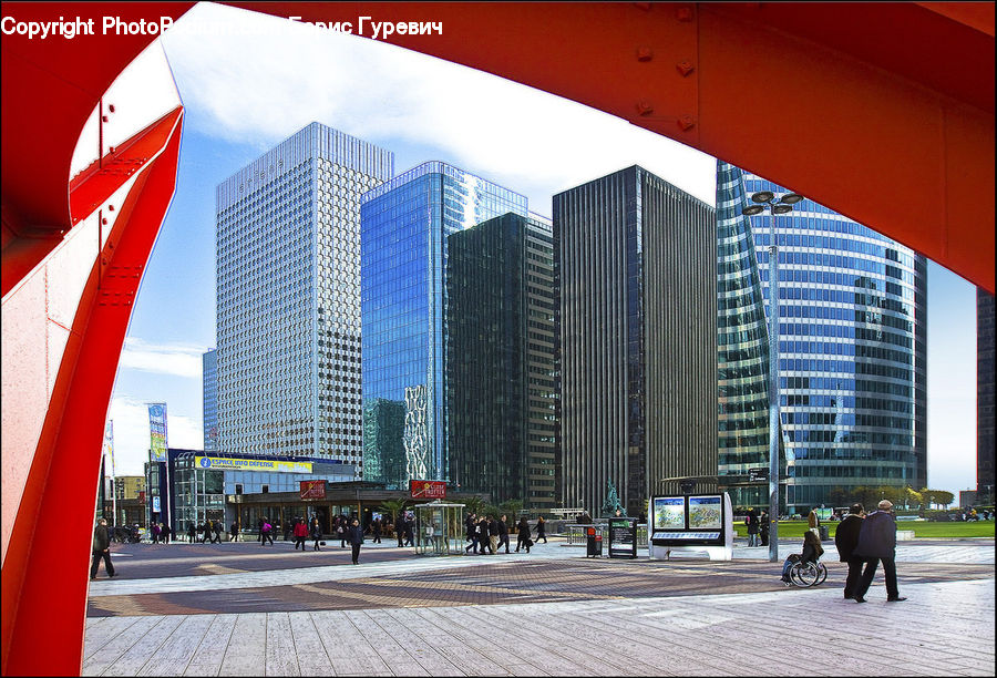 Architecture, Downtown, Plaza, Town Square, City, Metropolis, Urban