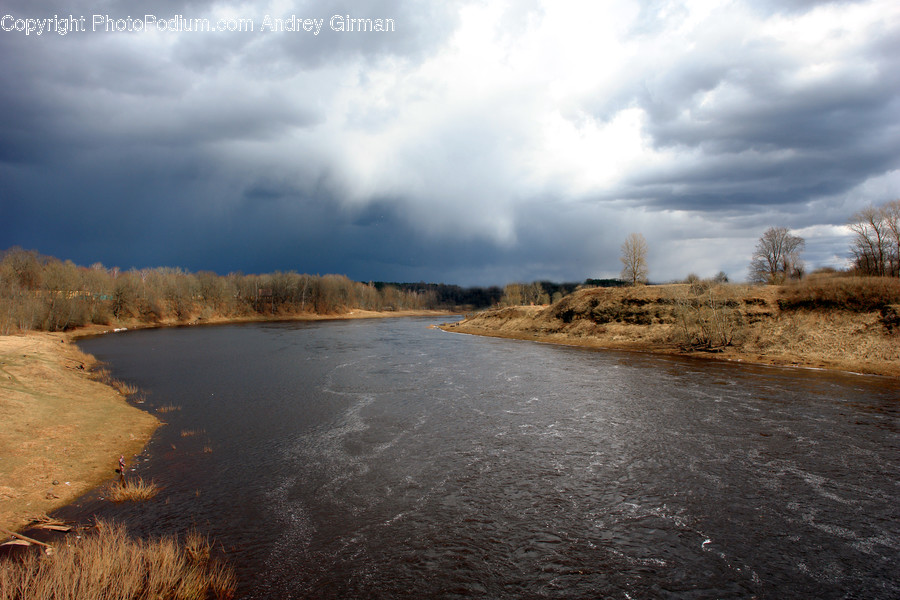 Outdoors, River, Water, Dirt Road, Gravel