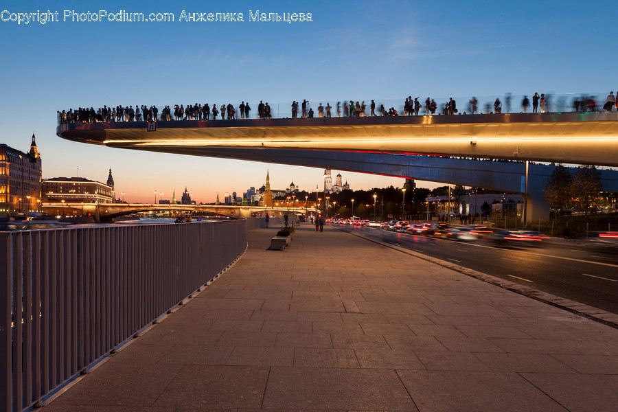 Bridge, Freeway, Overpass, City, Downtown