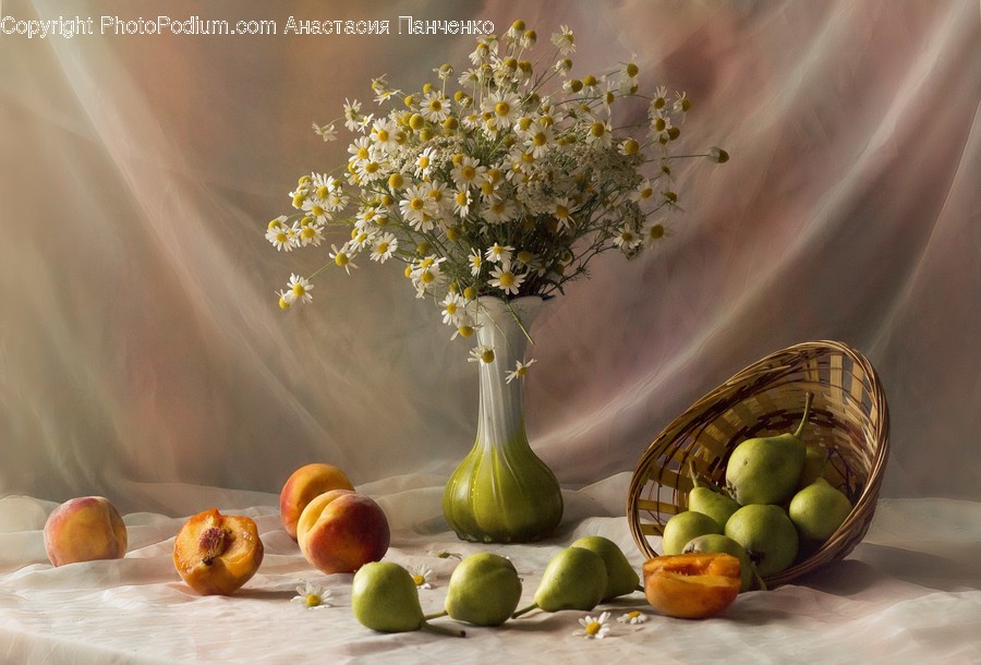 Glass, Goblet, Fruit, Pear, Bowl