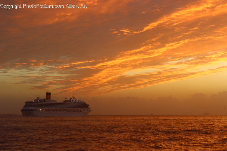 Cruise Ship, Ocean Liner, Ship, Vessel, Dawn