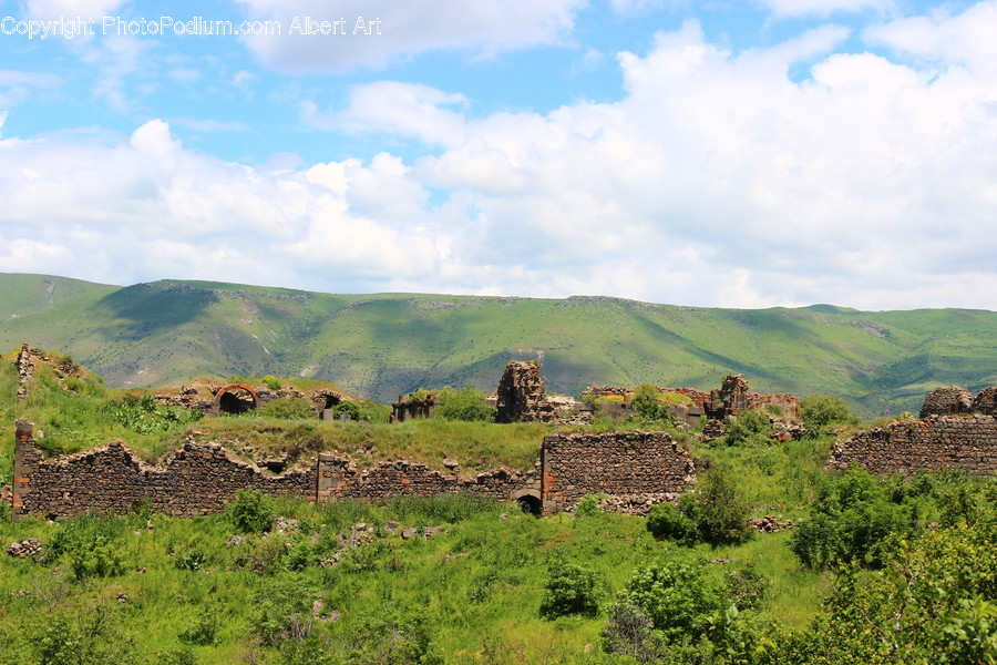 Countryside, Hill, Outdoors, Castle, Fort