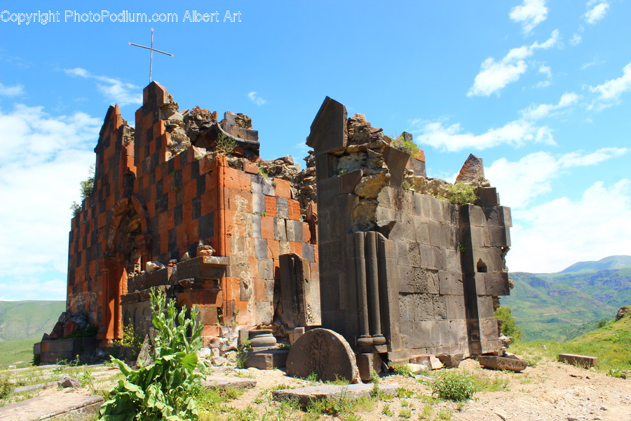 Castle, Fort, Ruins, Produce, Vegetable