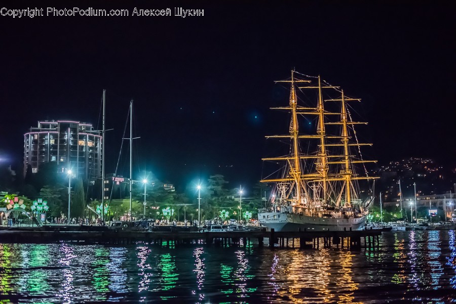 Stage, Waterfront, Lighting, Dock, Landing