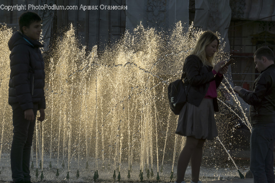 Human, People, Person, Fountain, Water
