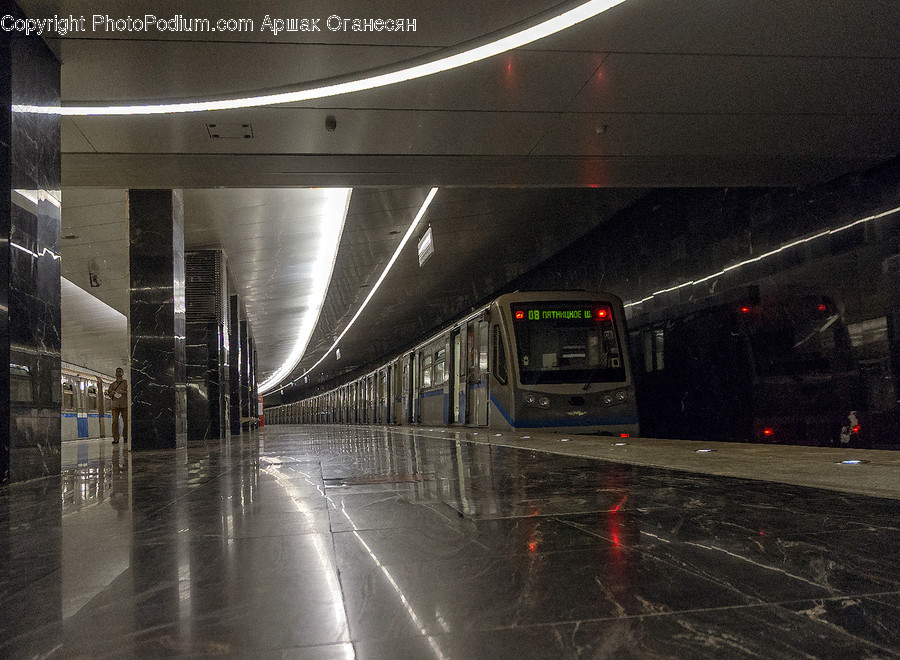 Train, Vehicle, Asphalt, Tarmac, Subway