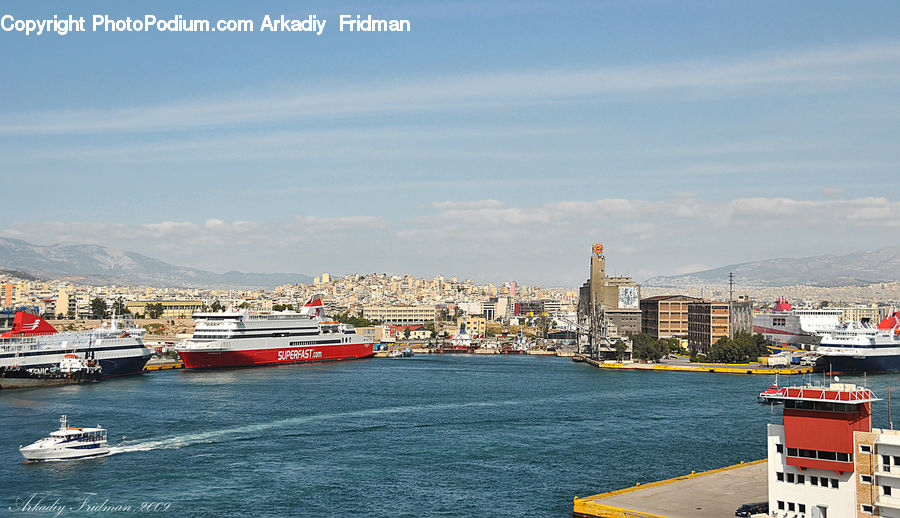 Cruise Ship, Ferry, Freighter, Ship, Tanker, Vessel, Dock