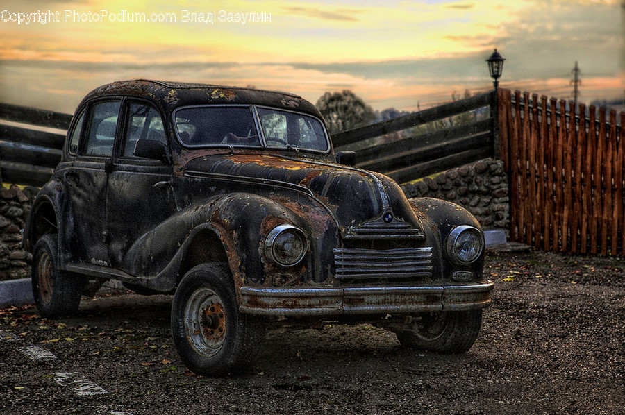 Fence, Automobile, Car, Transportation, Vehicle