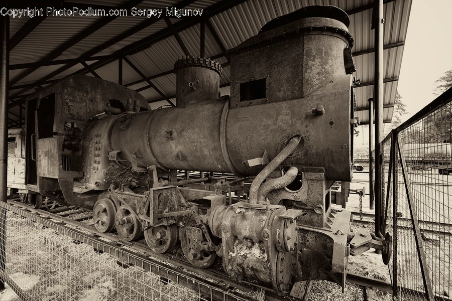 Train, Transportation, Vehicle, Greenhouse, Engine