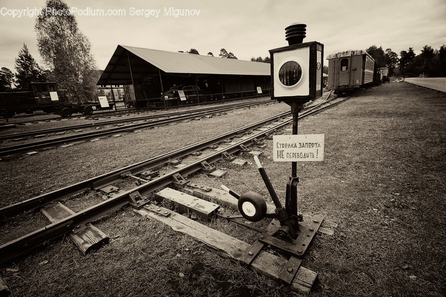 Rail, Railway, Train Track, Transportation, Bench