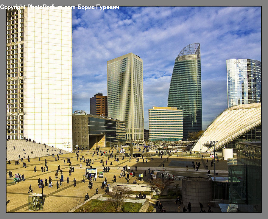 City, Downtown, Metropolis, Urban, Architecture, Plaza, Town Square