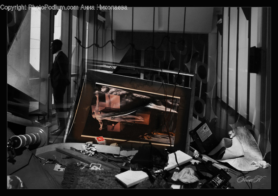 Chair, Furniture, Collage, Poster, Console