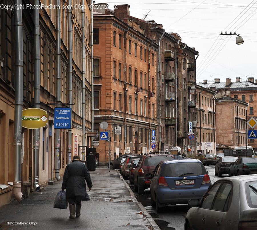 Parking, Parking Lot, Building, City, Road