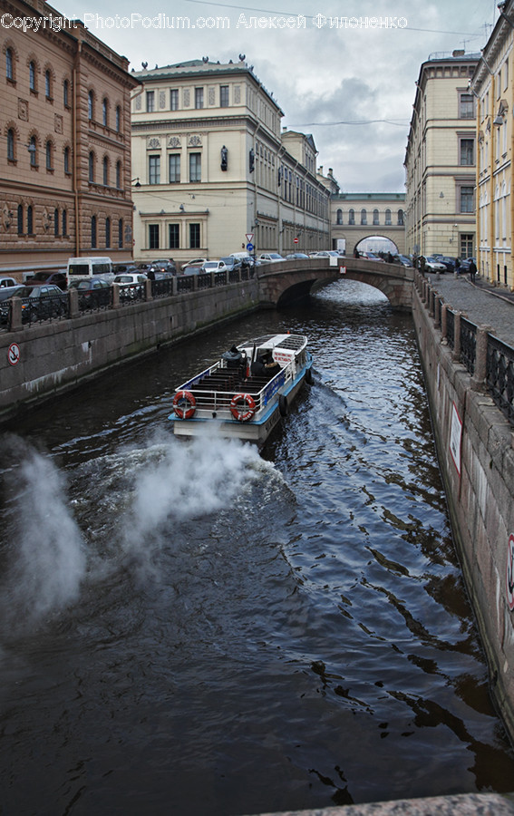 Canal, Outdoors, Water, Barge, Boat