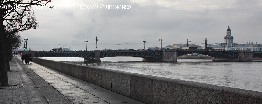 Bridge, Building, Waterfront, Dock, Pier