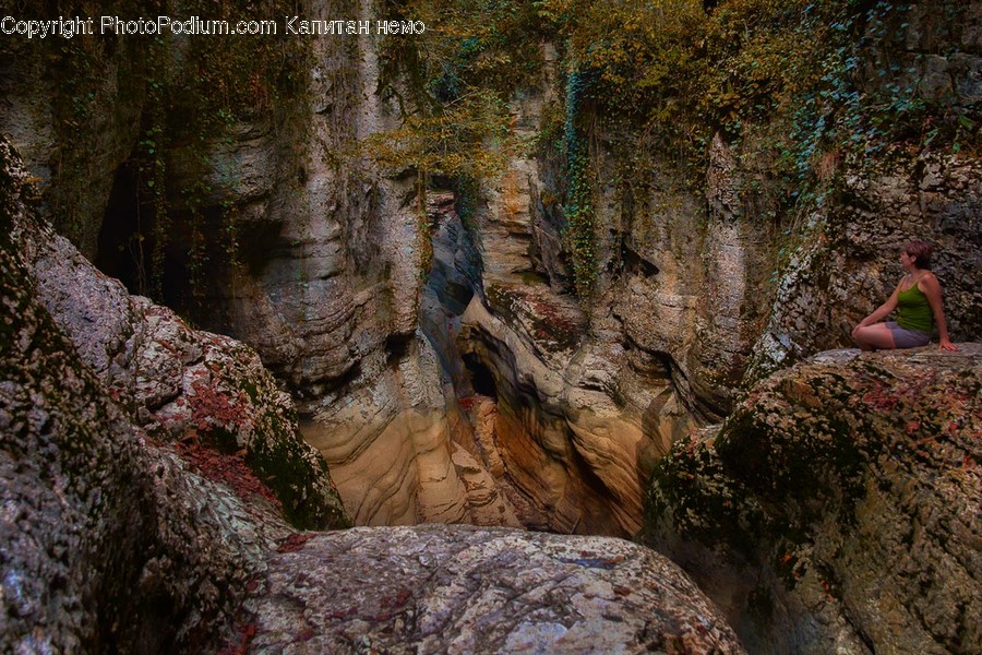 Cave, Nature, Barefoot, Rock, Outdoors