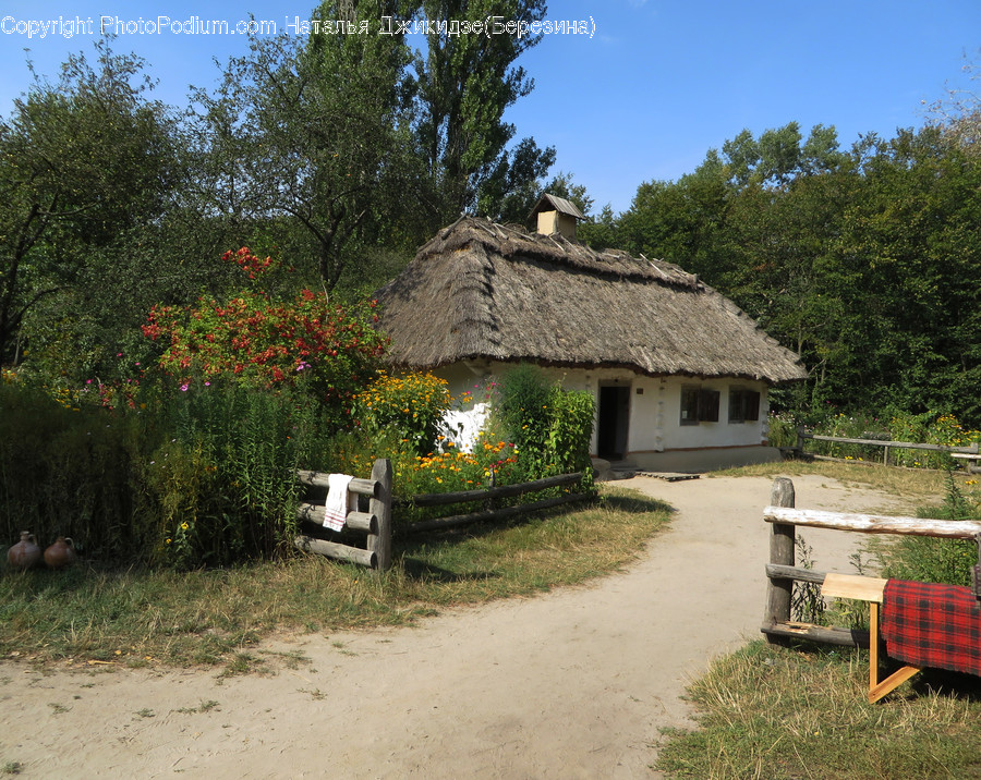 Building, Cottage, House, Housing, Chair
