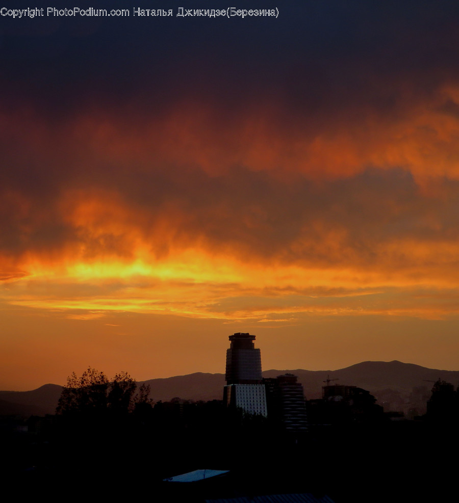 Dawn, Dusk, Nature, Outdoors, Red Sky