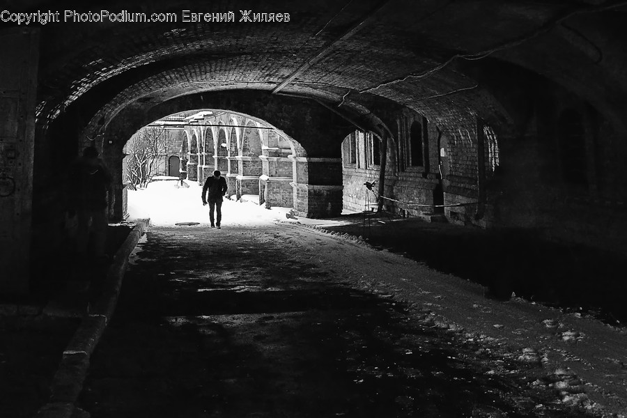 Tunnel, Night, Outdoors, Alley, Alleyway