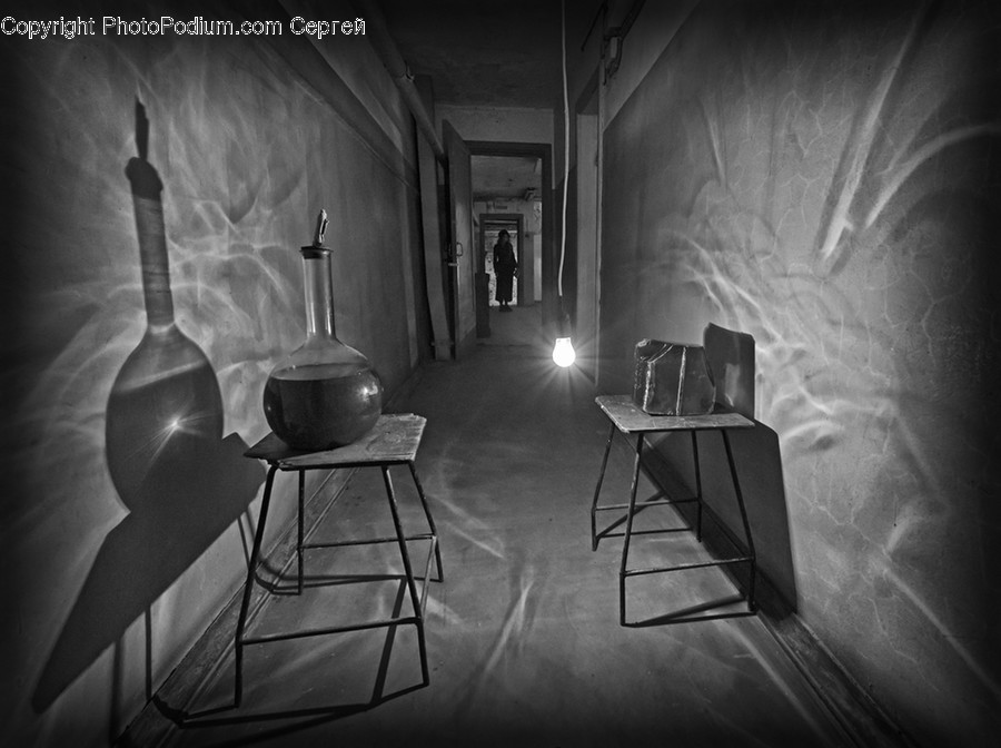 Chair, Furniture, Corridor, Lighting, Alley