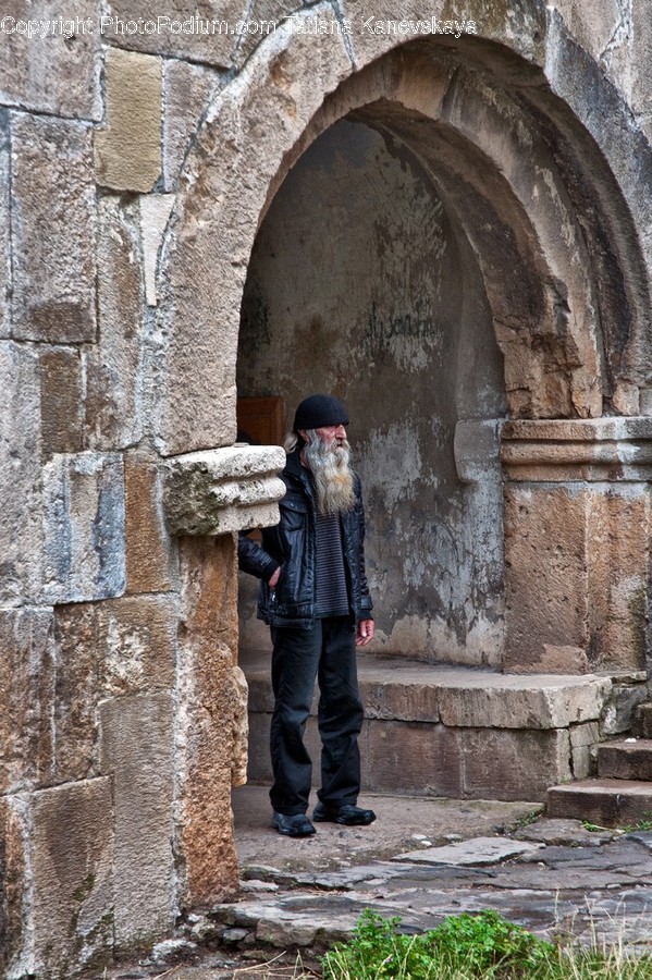 Human, People, Person, Wall, Arch