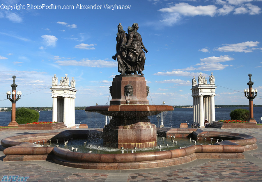 Fountain, Water, Monument, Art, Sculpture