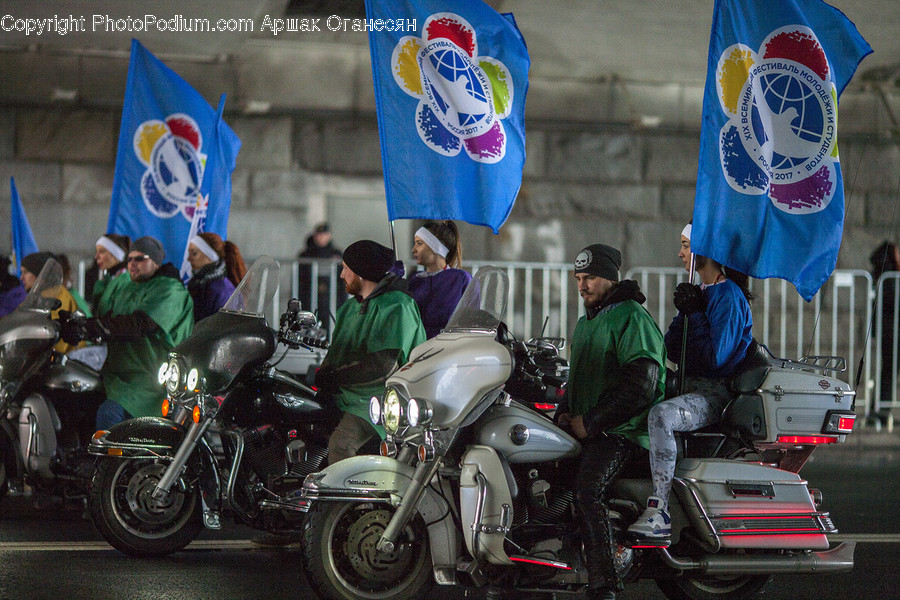 Motorcycle, Transportation, Vehicle, Human, People