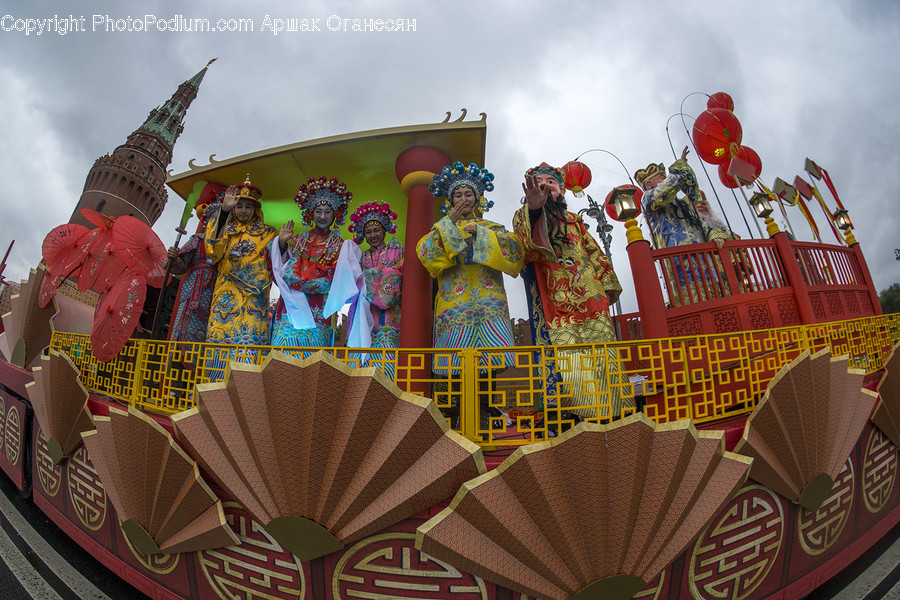 Clown, Human, Performer, Person, Fisheye