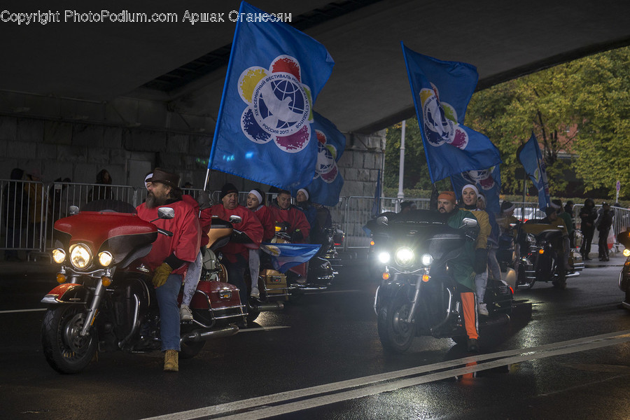 Motorcycle, Transportation, Vehicle, Human, People