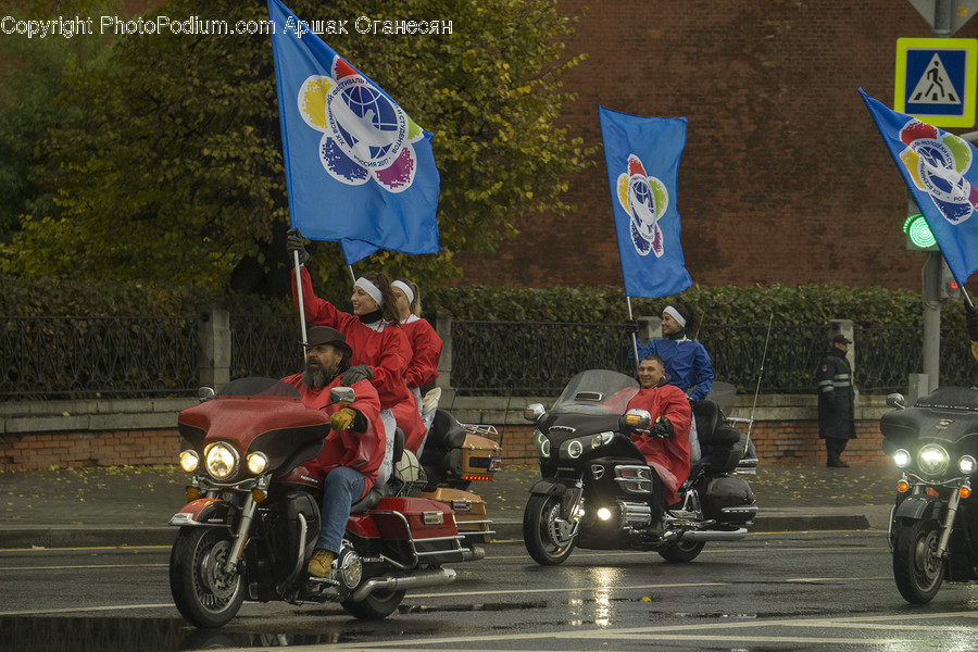 Motorcycle, Transportation, Vehicle, Human, People