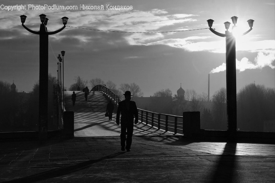 Human, People, Person, Silhouette, Boardwalk