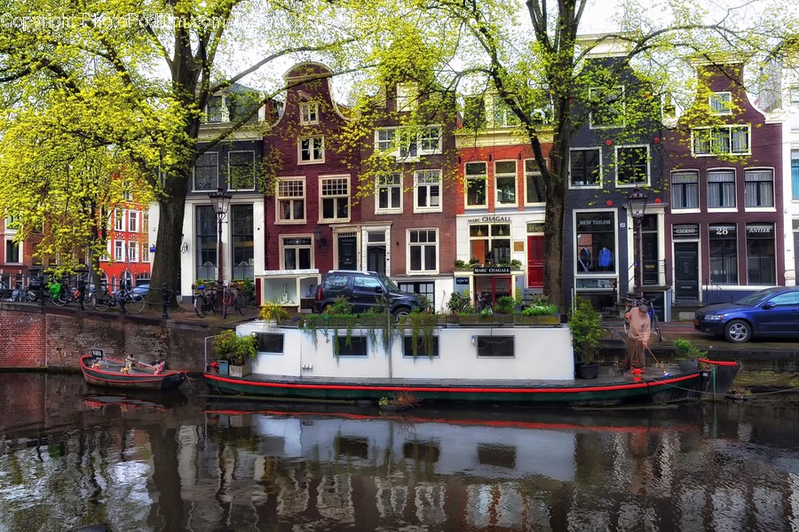 Canal, Outdoors, Water, Balcony, Flora