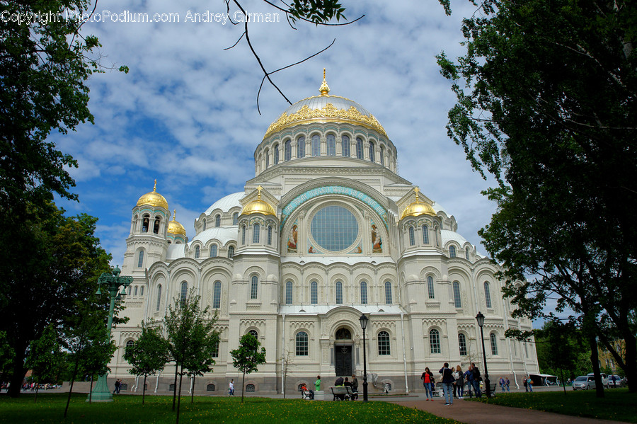 Architecture, Building, Dome, Bench, House