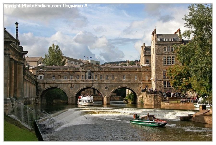 Architecture, Downtown, Plaza, Town Square, Canal, Outdoors, River