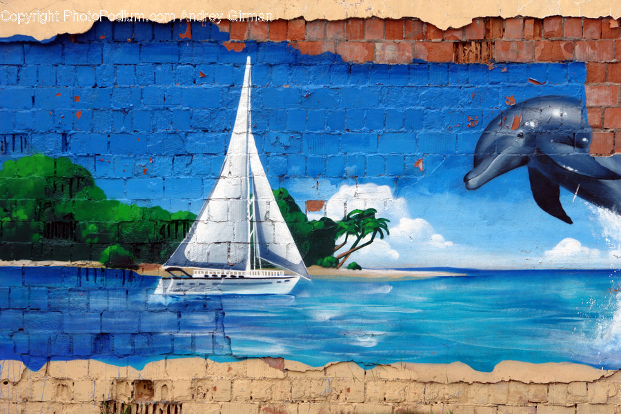 Animal, Dolphin, Mammal, Sea Life, Boat