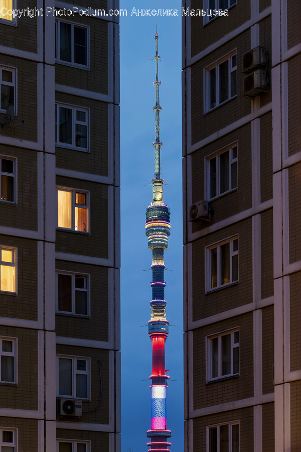 Building, Housing, Lamp Post, Pole, Apartment Building