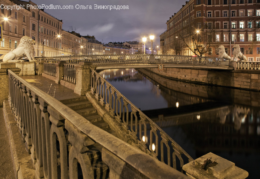 Boardwalk, Bridge, Building, City, Town