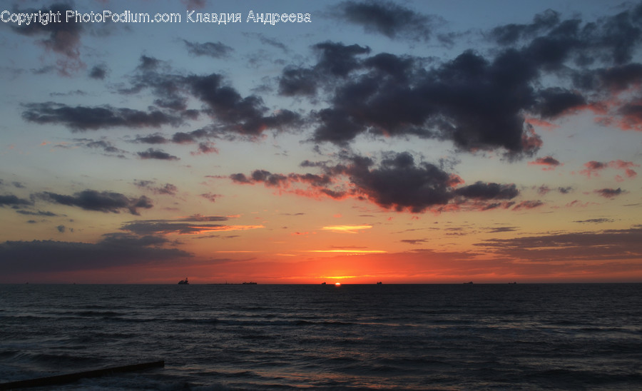 Dawn, Dusk, Nature, Outdoors, Red Sky