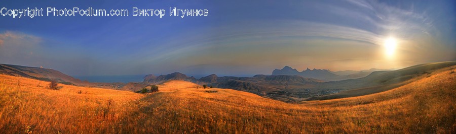 Field, Grassland, Outdoors, Mountain, Mountain Range