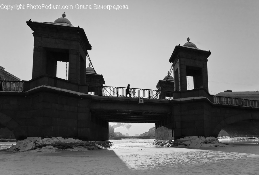 Bridge, Building, Architecture, Tower, Dock
