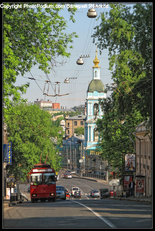 Architecture, Bell Tower, Clock Tower, Tower, Bus, Vehicle, Cable Car