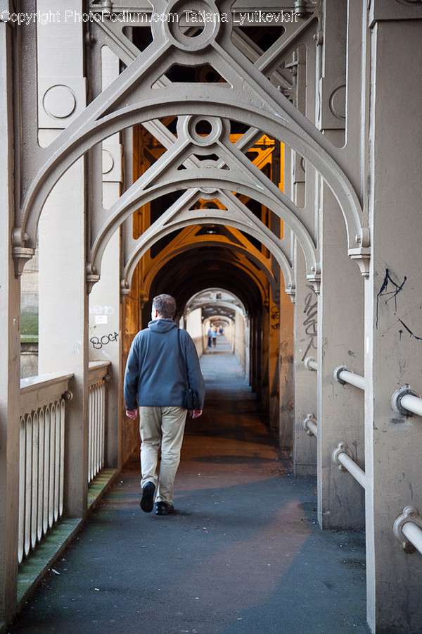 Human, People, Person, Back, Corridor